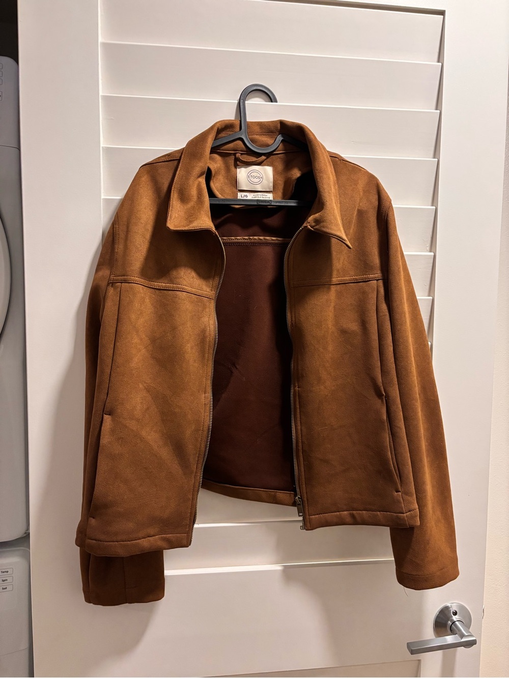 Women's Brown Suede Zip Jacket
